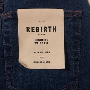 MOUSSY Japanese brand HW Rebirth FLARE denim